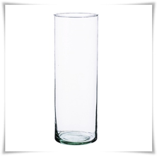 Tuba szklana, wazon cylindryczny H-38 cm D-11 cm / szkło ekologiczne