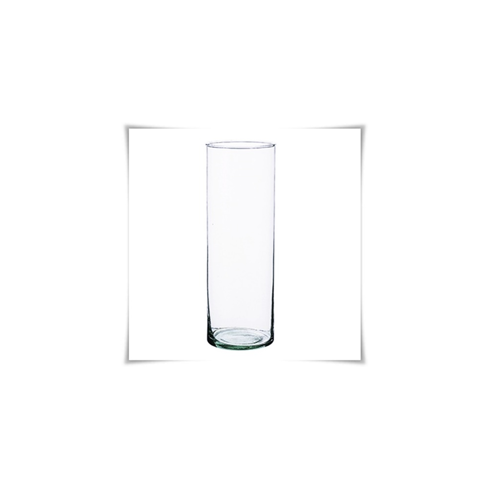 Tuba szklana, wazon cylindryczny H-38 cm D-11 cm / szkło ekologiczne - 2