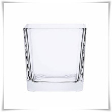 Wazon szklany kwadratowy 10x10 cm / grube szkło