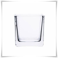 Wazon szklany kwadratowy 8x8 cm / grube szkło