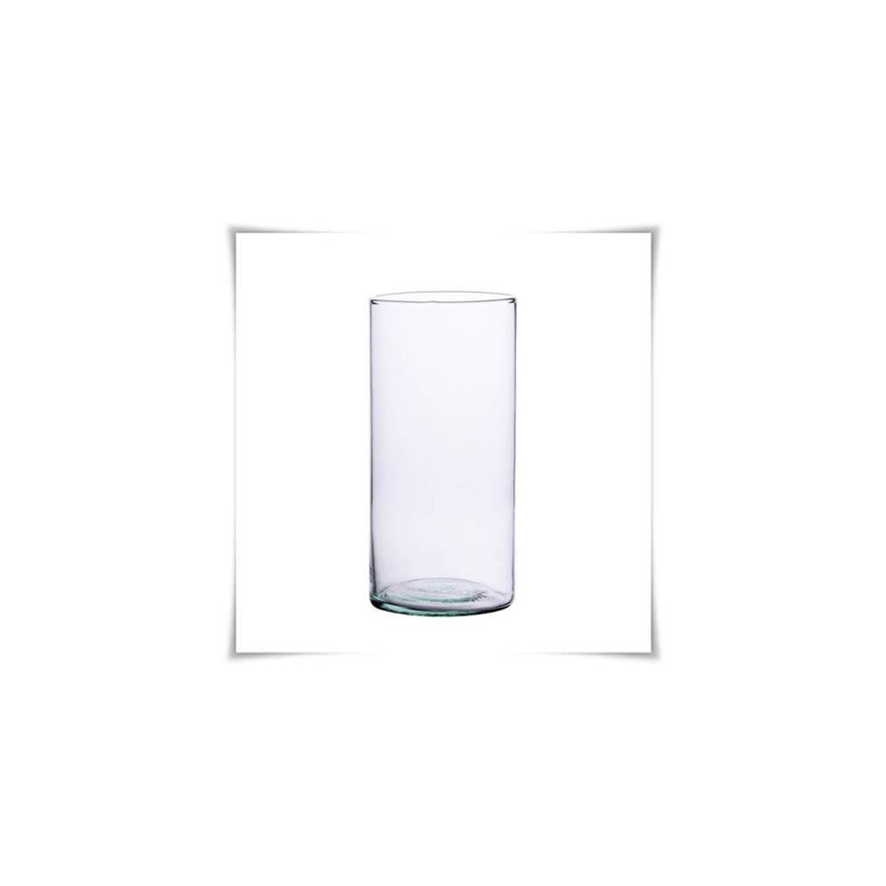 Tuba szklana, wazon cylindryczny H-20 cm D-12,5 cm / szkło ekologiczne - 2