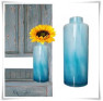Błękitny wazon szklany kolorowy z artystycznego szkła butelka H-36 cm - 1