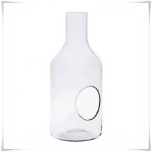 Szklany słoik ozdobny, butelka z otworem bocznym H-40 cm