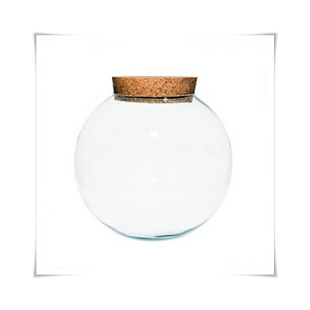Flakon szklana kula z korkiem D-15 cm / szkło ekologiczne - 2