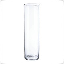 Wysoki wazon szklany cylinder H-60 cm D-15 cm zatapiany