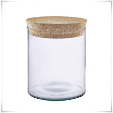 Tuba szklana z korkiem H-20 cm D-15 cm / szkło ekologiczne - 2
