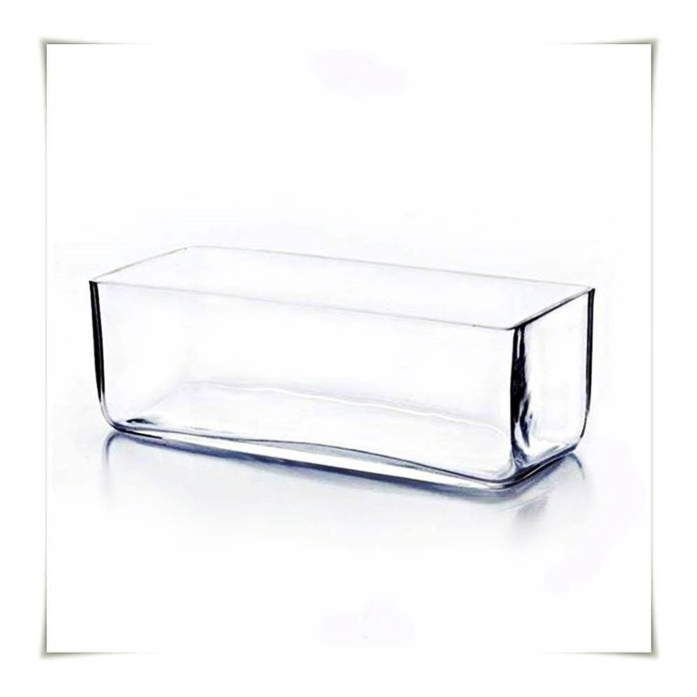 Wazon szklany prostokąt, rynienka, korytko H-10 cm 30x10 cm - 2